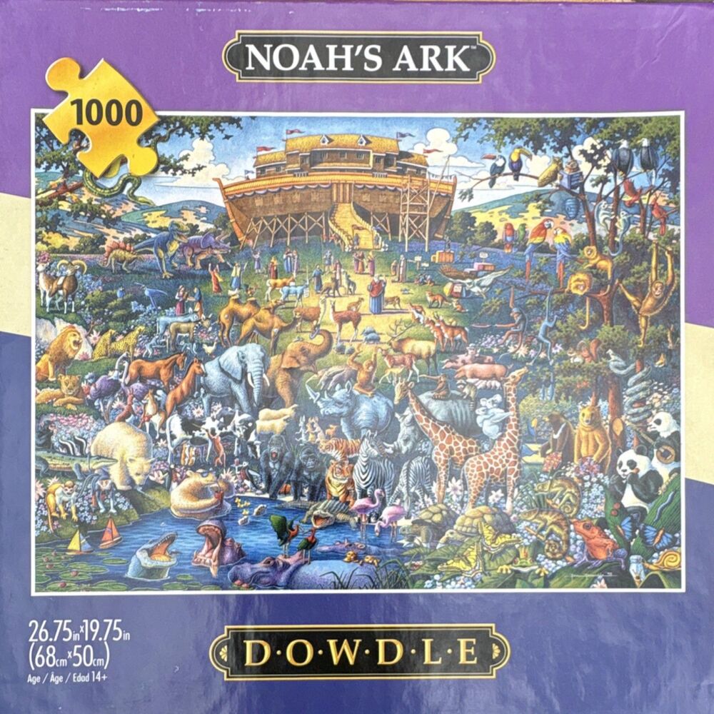 Dowdle Noah's Ark Animals 1000 Piece Multicolor Cardboard Jigsaw Puzzle